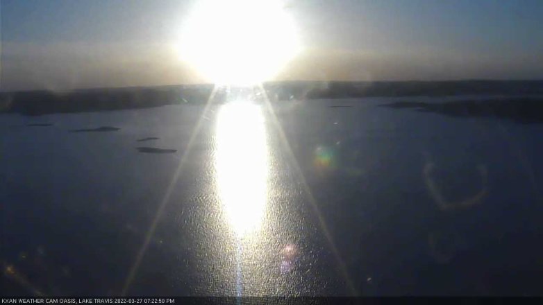 Lake Travis webcam, March 27, 2022 7:25 PM CT