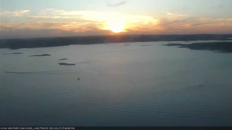 Lake Travis webcam, March 27, 2022 7:45 PM CT