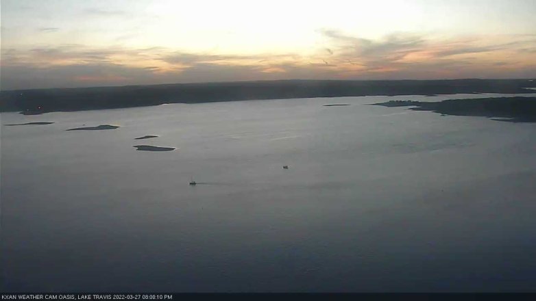 Lake Travis webcam, March 27, 2022 8:00 PM CT