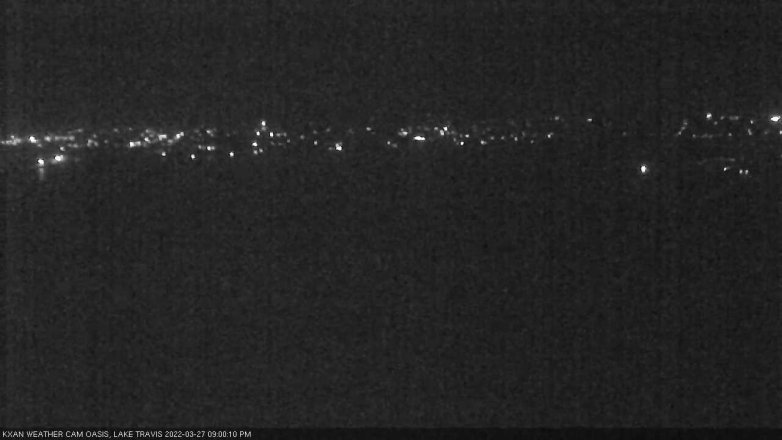 Lake Travis webcam, March 27, 2022 9:00 PM CT