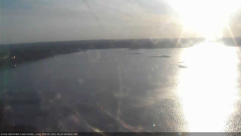 Lake Travis webcam, March 28, 2022 6:45 PM CT