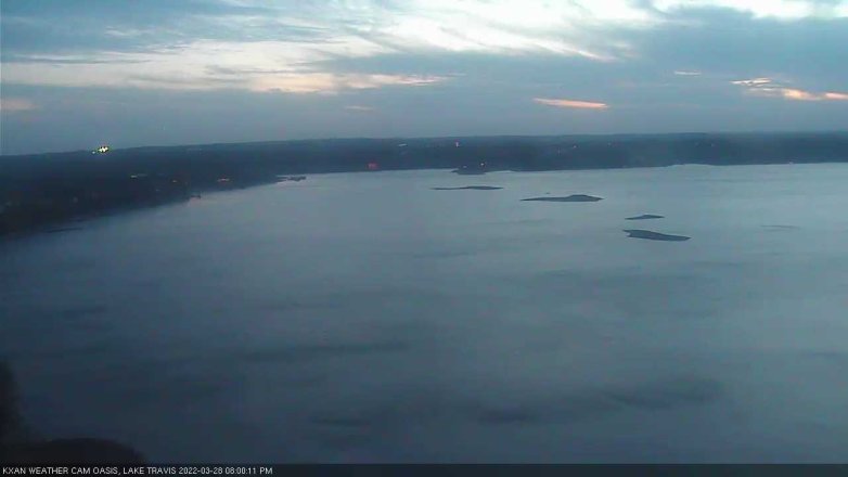 Lake Travis webcam, March 28, 2022 8:00 PM CT