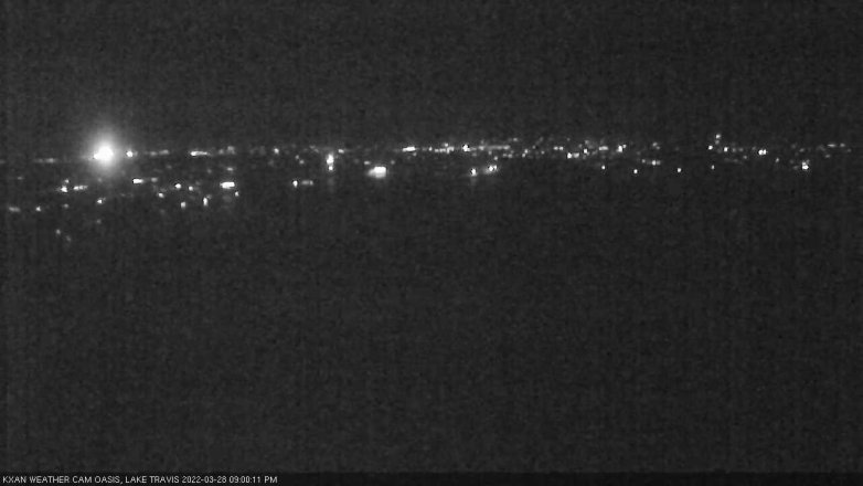 Lake Travis webcam, March 28, 2022 9:00 PM CT