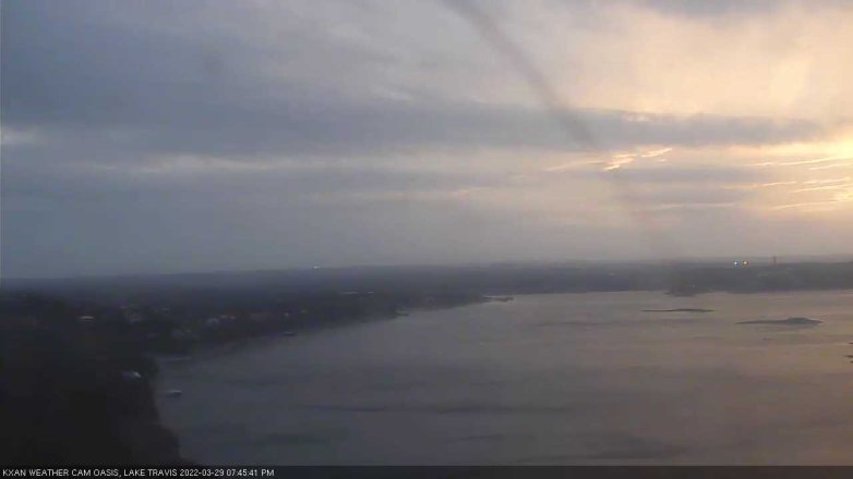 Lake Travis webcam, March 29, 2022 7:45 PM CT