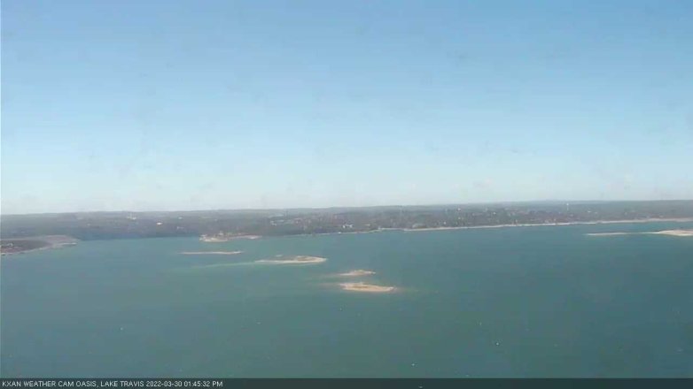 Lake Travis webcam, March 30, 2022 1:45 PM CT