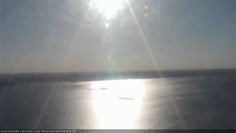 Lake Travis webcam, March 30, 2022 5:45 PM CT