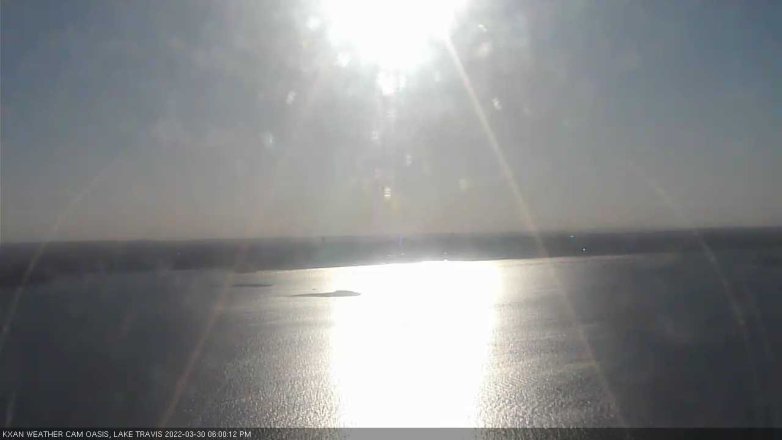 Lake Travis webcam, March 30, 2022 6:00 PM CT