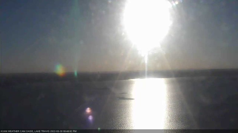 Lake Travis webcam, March 30, 2022 6:45 PM CT