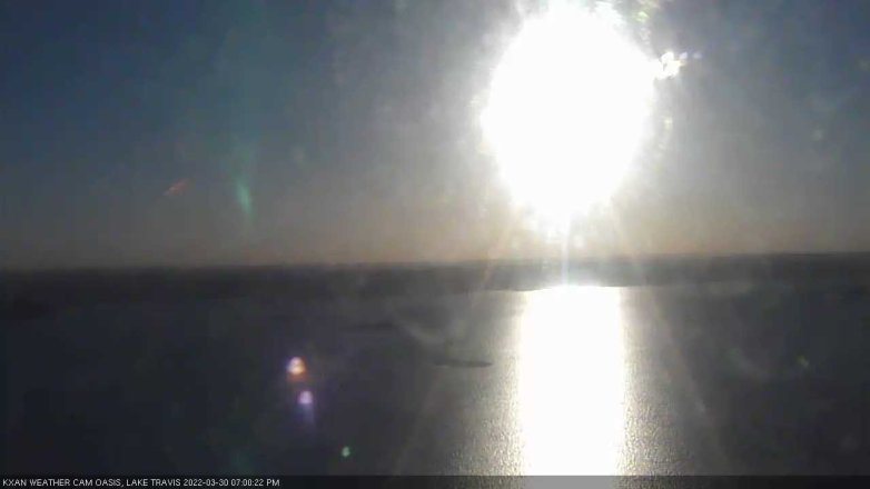 Lake Travis webcam, March 30, 2022 7:00 PM CT