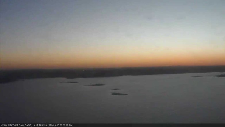 Lake Travis webcam, March 30, 2022 8:00 PM CT