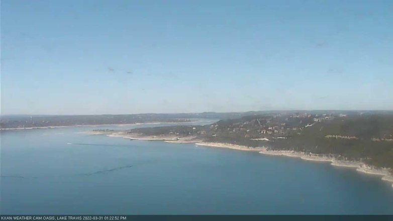 Lake Travis webcam, March 31, 2022 1:25 PM CT