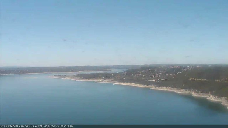 Lake Travis webcam, March 31, 2022 2:00 PM CT