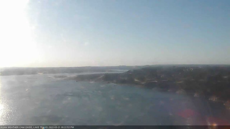 Lake Travis webcam, March 31, 2022 6:25 PM CT