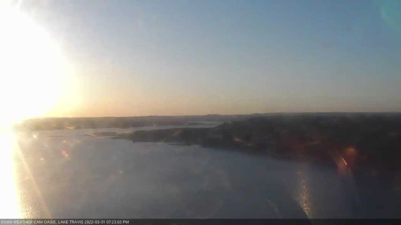 Lake Travis webcam, March 31, 2022 7:25 PM CT