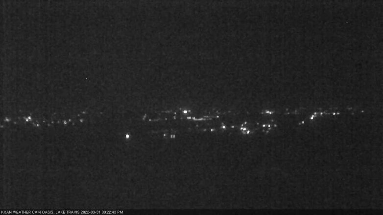 Lake Travis webcam, March 31, 2022 9:25 PM CT