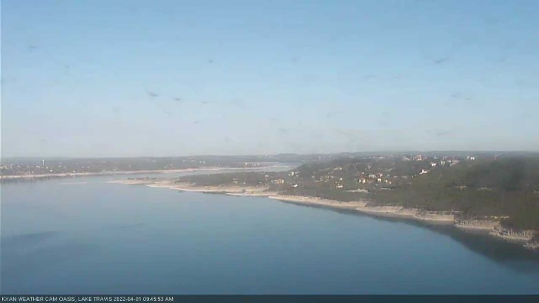 Lake Travis webcam, April 1, 2022 9:45 AM CT