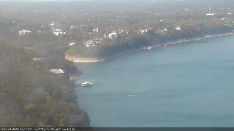 Lake Travis webcam, April 1, 2022 10:45 AM CT