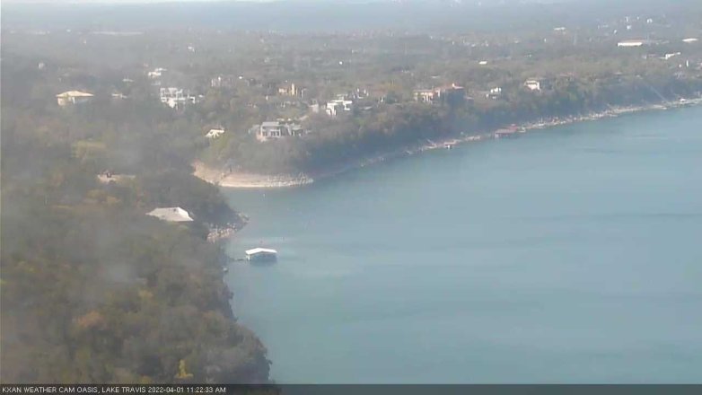 Lake Travis webcam, April 1, 2022 11:25 AM CT