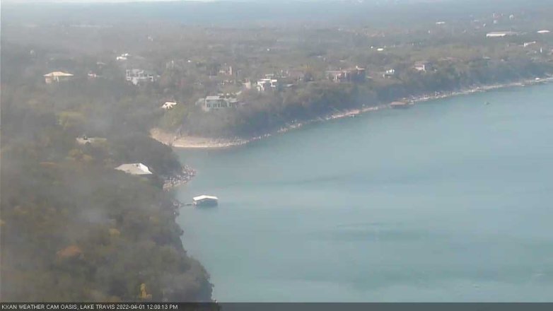 Lake Travis webcam, April 1, 2022 12:00 PM CT