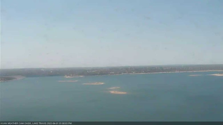 Lake Travis webcam, April 1, 2022 1:00 PM CT