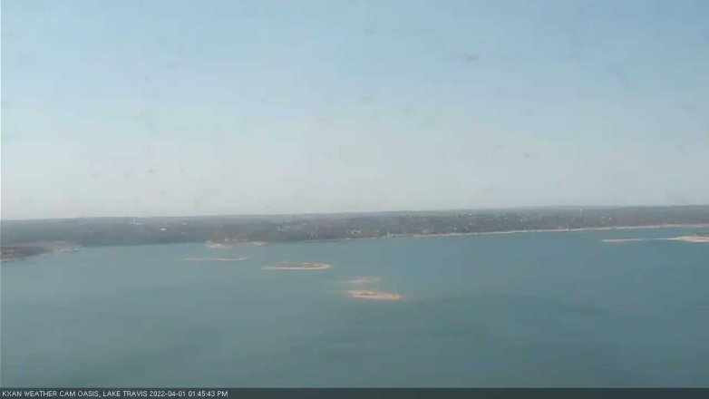 Lake Travis webcam, April 1, 2022 1:45 PM CT