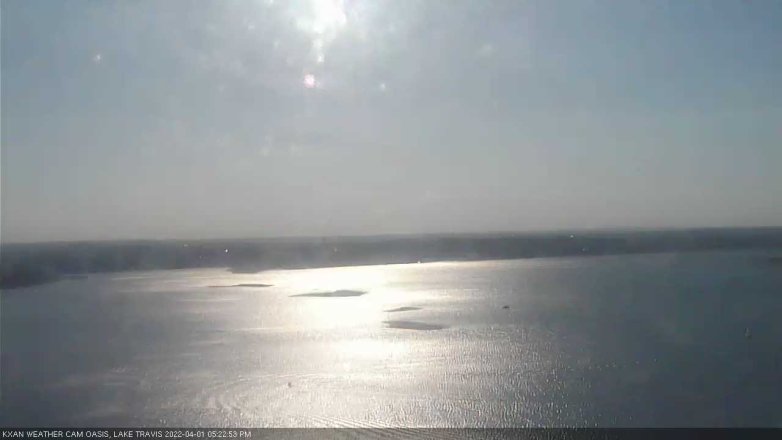 Lake Travis webcam, April 1, 2022 5:25 PM CT