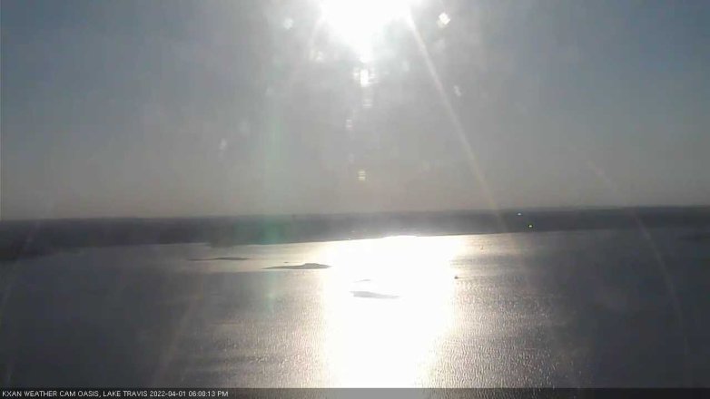 Lake Travis webcam, April 1, 2022 6:00 PM CT