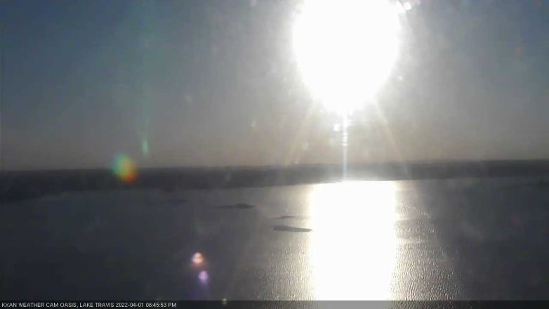 Lake Travis webcam, April 1, 2022 6:45 PM CT