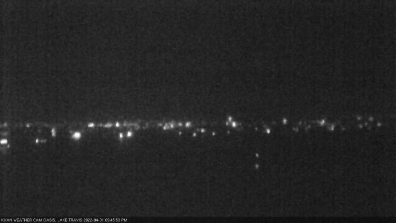 Lake Travis webcam, April 1, 2022 9:45 PM CT