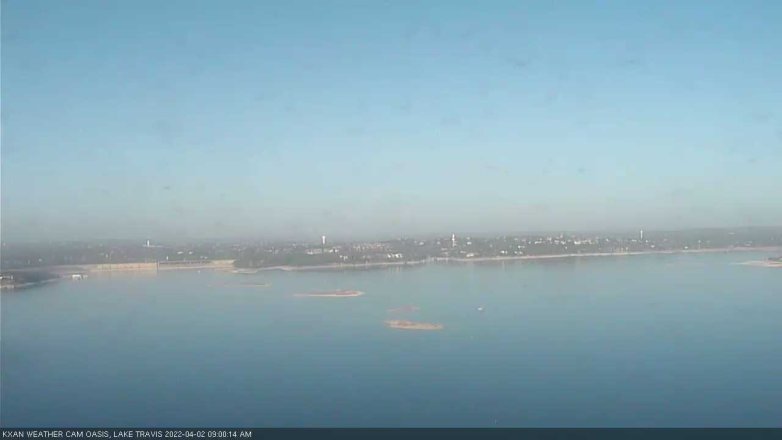Lake Travis webcam, April 2, 2022 9:00 AM CT