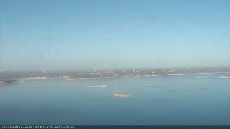 Lake Travis webcam, April 2, 2022 9:45 AM CT