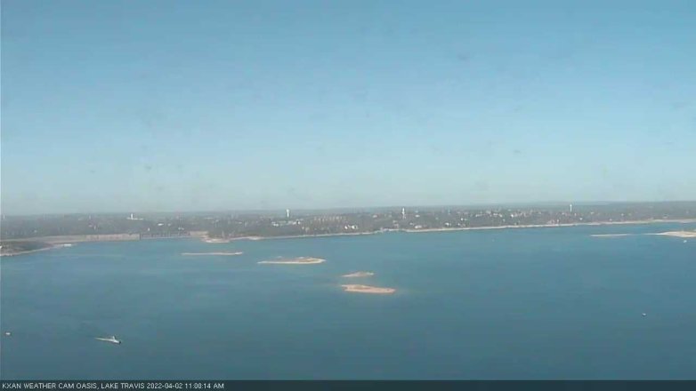 Lake Travis webcam, April 2, 2022 11:00 AM CT