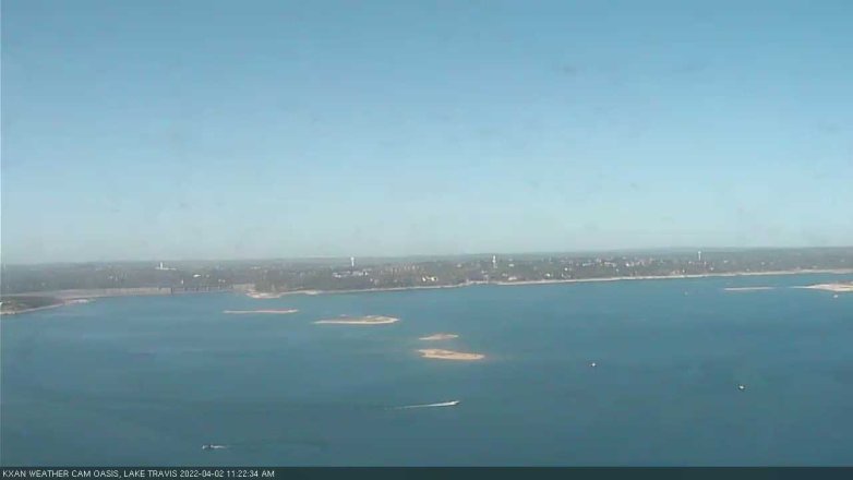 Lake Travis webcam, April 2, 2022 11:25 AM CT