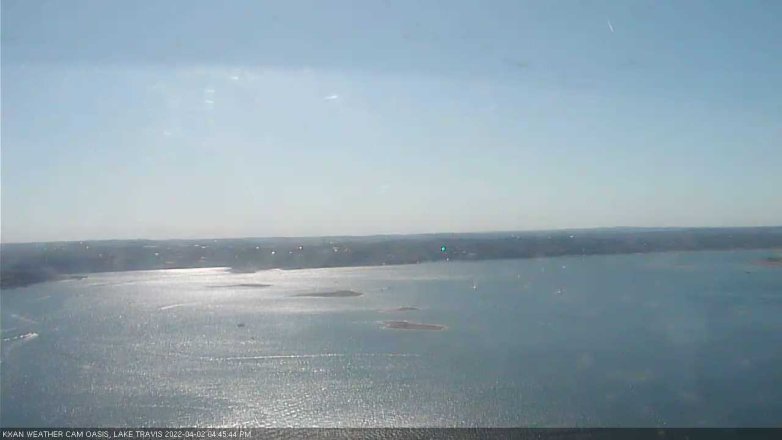 Lake Travis webcam, April 2, 2022 4:45 PM CT