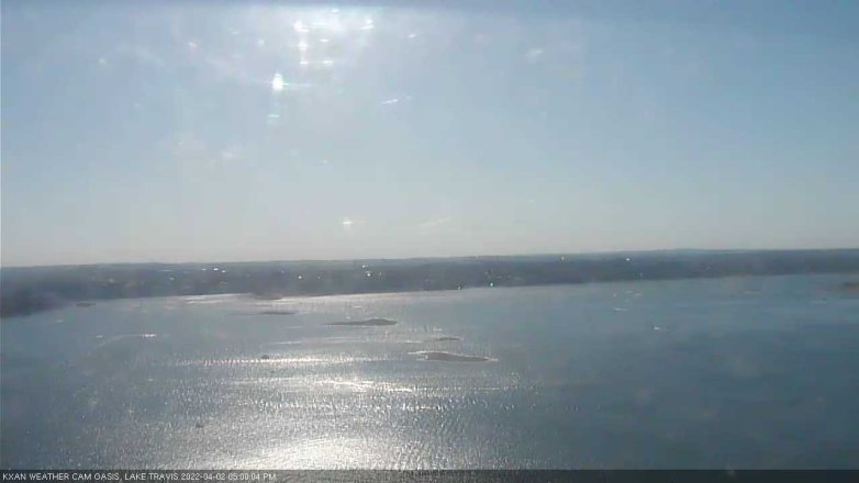 Lake Travis webcam, April 2, 2022 5:00 PM CT