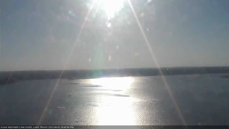 Lake Travis webcam, April 2, 2022 5:45 PM CT