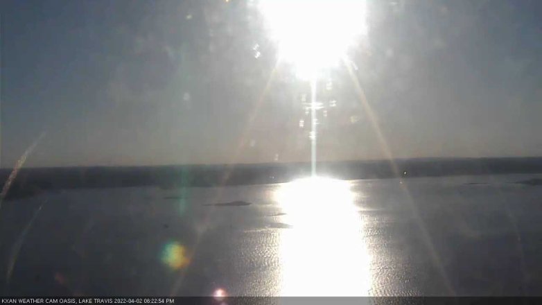 Lake Travis webcam, April 2, 2022 6:25 PM CT