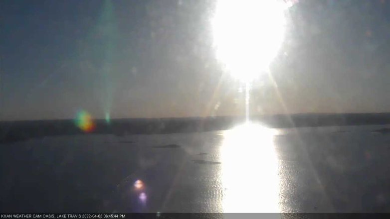 Lake Travis webcam, April 2, 2022 6:45 PM CT