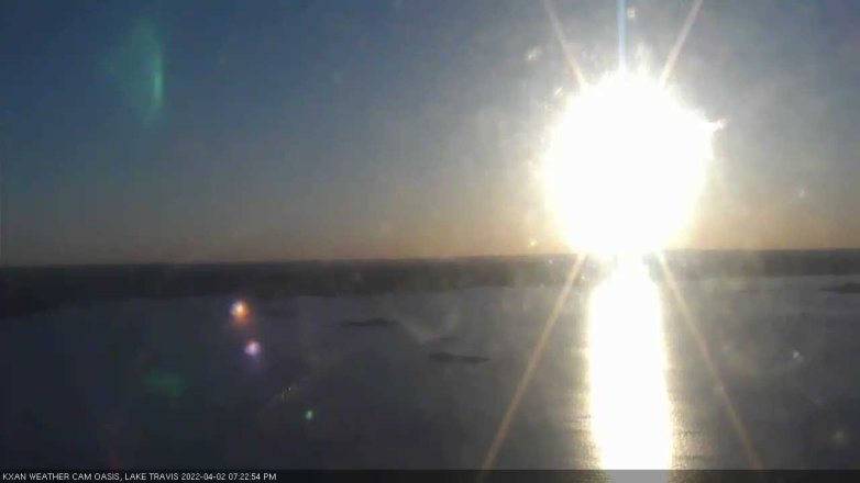 Lake Travis webcam, April 2, 2022 7:25 PM CT