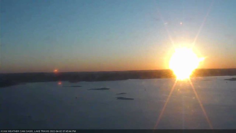 Lake Travis webcam, April 2, 2022 7:45 PM CT