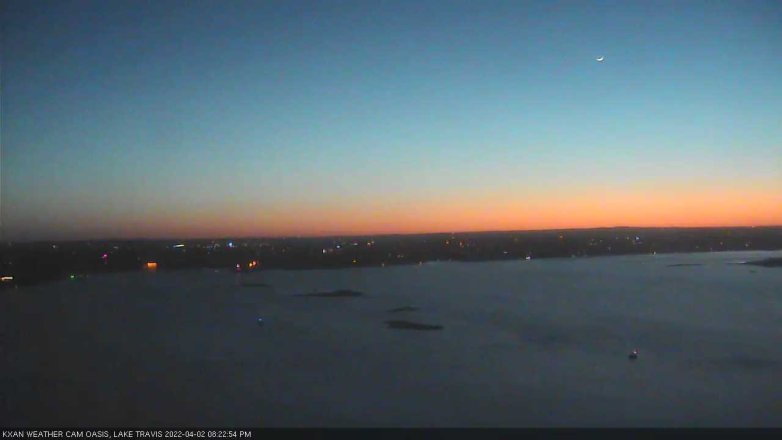 Lake Travis webcam, April 2, 2022 8:25 PM CT