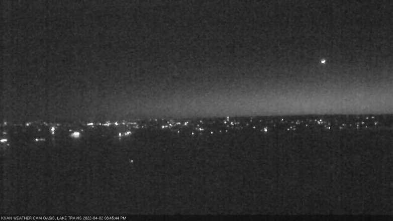 Lake Travis webcam, April 2, 2022 8:45 PM CT