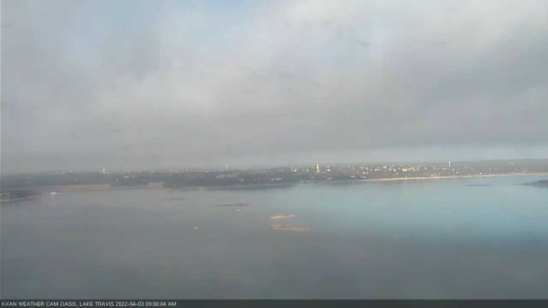 Lake Travis webcam, April 3, 2022 9:00 AM CT