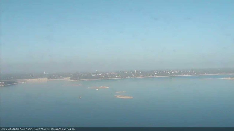 Lake Travis webcam, April 3, 2022 9:25 AM CT