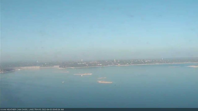 Lake Travis webcam, April 3, 2022 9:45 AM CT