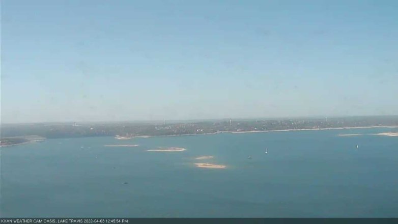 Lake Travis webcam, April 3, 2022 12:45 PM CT