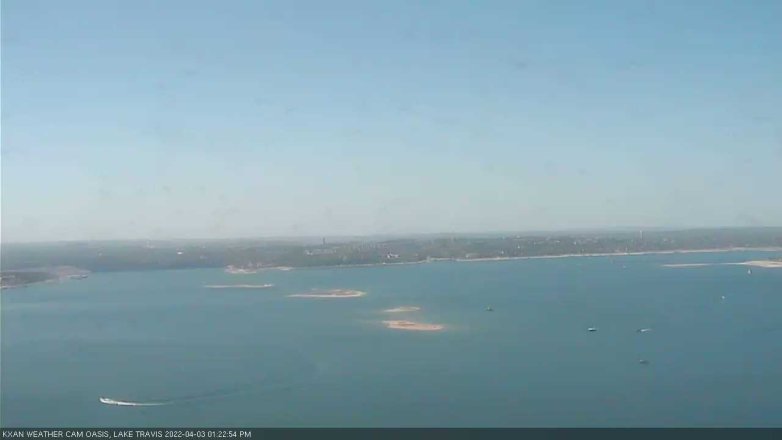 Lake Travis webcam, April 3, 2022 1:25 PM CT