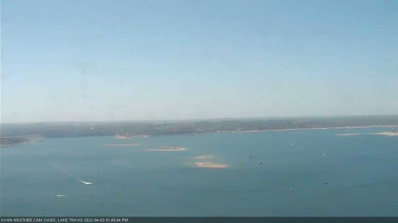 Lake Travis webcam, April 3, 2022 1:45 PM CT