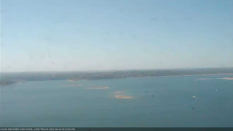 Lake Travis webcam, April 3, 2022 2:25 PM CT