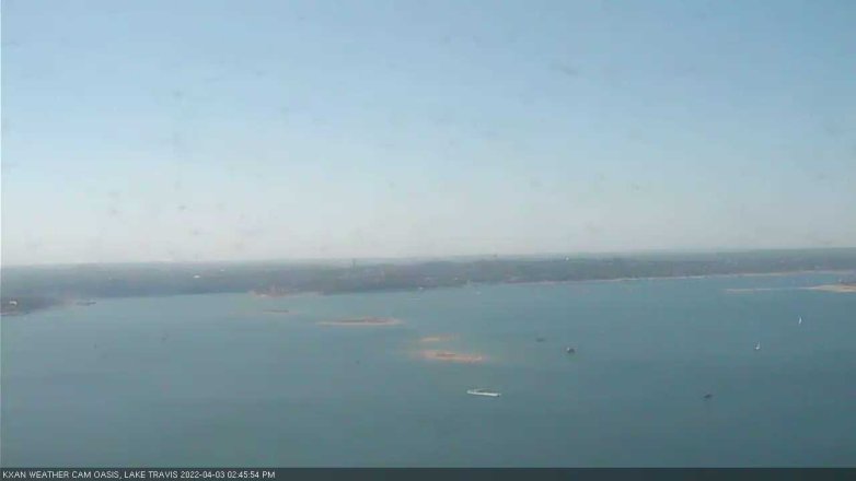 Lake Travis webcam, April 3, 2022 2:45 PM CT